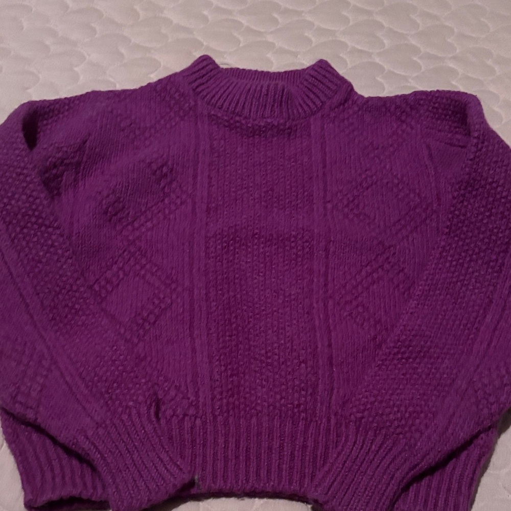 Vibrant Purple Women's Crew Neck Sweater